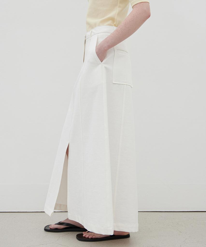 Leuba Cotton Slub Maxi Skirt - Off White