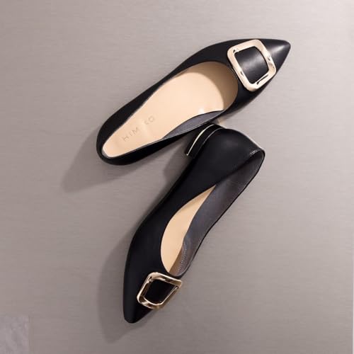 HIMIKO/Himiko/[WEB Exclusive] Buckle Design Low Heel Pumps/640004 Black 250