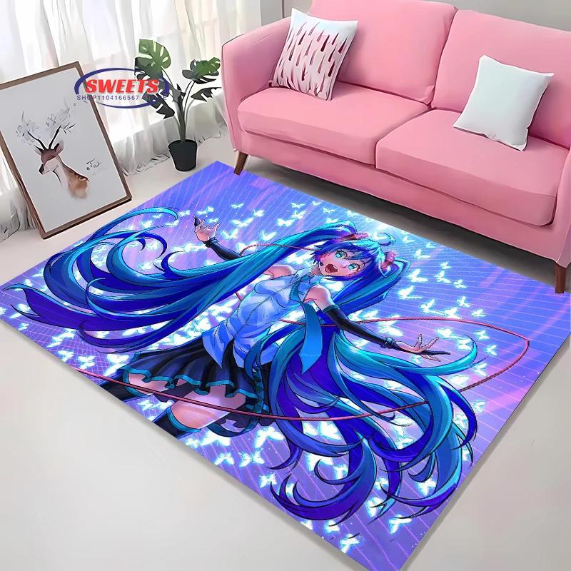 New Virtual Band H-Hatsune MM1ku Carpet for Living Room Cartoon Children Bedroom Sofa Doormat Floor Rug Anti-slip Decor Mat Gift