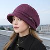 The Elderly Hat Women's Autumn and Winter Woolen Basin Hat Thickened Top Hat Warm Bucket Hat