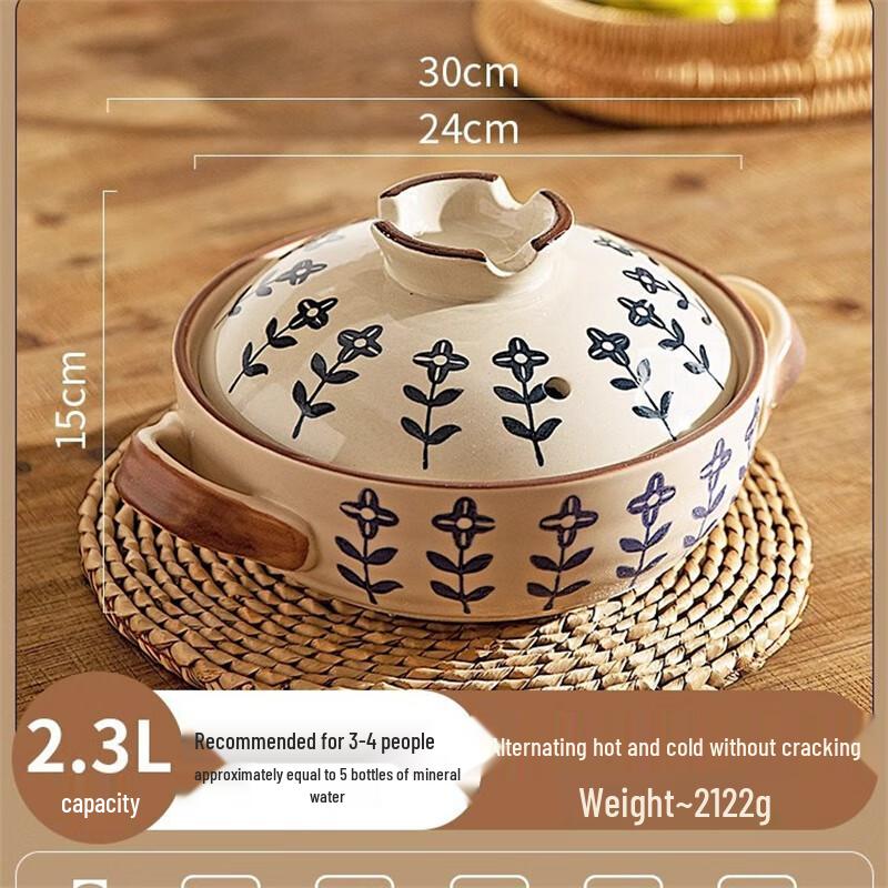 ZMR Five-Leaf Clover Japanese Heat-Resistant Clay Pot