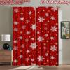 2D Flat Printing 2pcs Curtain Party Curtain Christmas Snowflakes and Stars Digital Printed Polyester Drapes Party Decorations