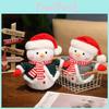 Adorable Plush Snowman Doll For Bedroom Decor Soft Stuffed Toy For Kids Christmas Gift