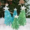 12/15/20 cm Seaglass juletredekorasjon blågrønt havglass sjøstjerneskall Hav-tema juletrefigur ferieharpiks tre skrivebordspynt