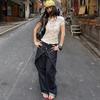 Street Sense Round Neck Slim Fit Fashion Hole T T