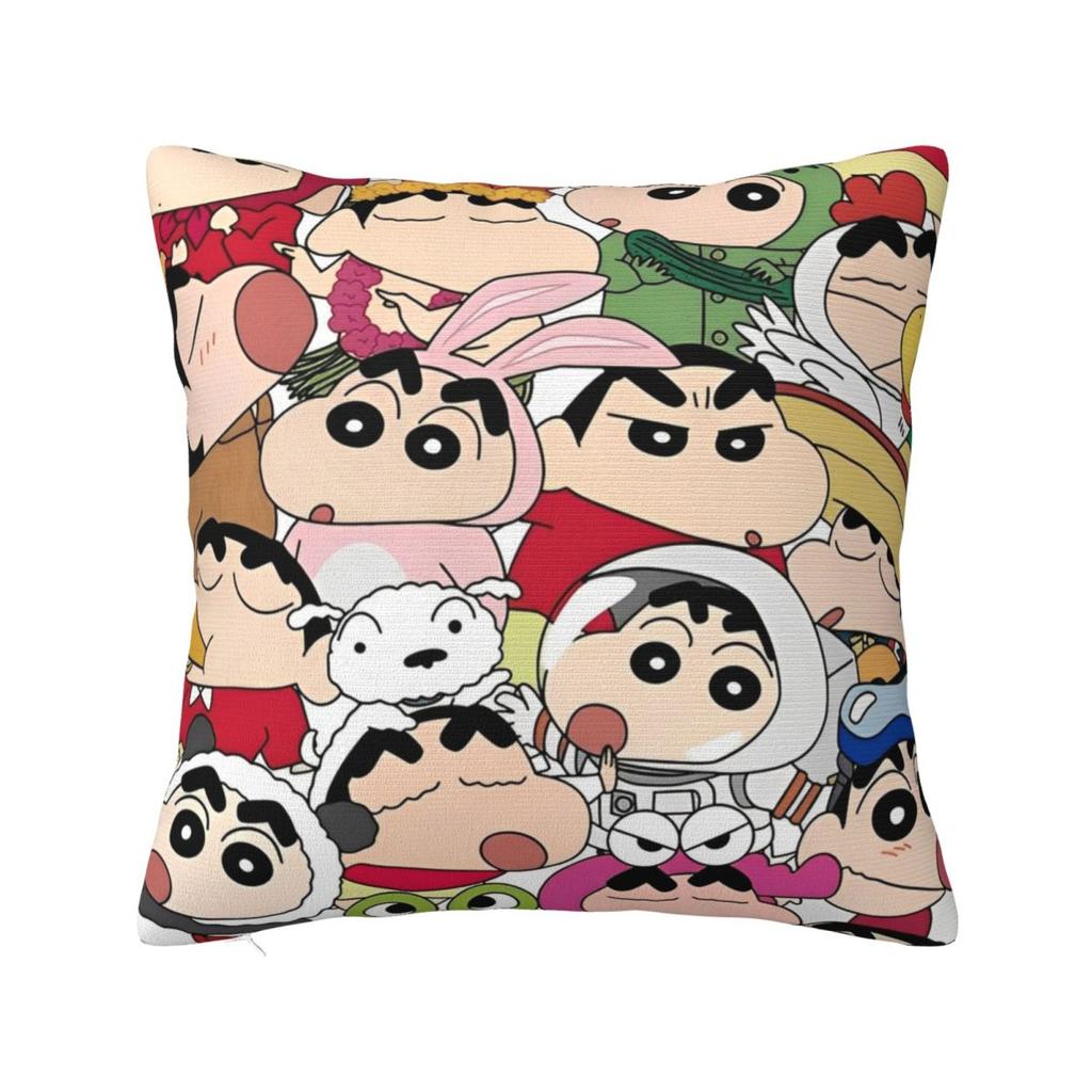 Crayon Shin-Chans Cartoon Anime Pillow Cover Product Printed Cushion Cover Decorative Pillow Case Cover Seater Multi-Size
