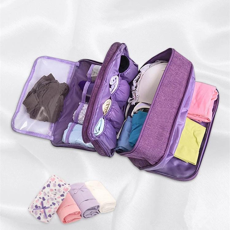 Multifunctional Toiletry Organizer Underwear Bra Finishing Bag Space Saver High Capacity Cosmetics Bags Waterproof Travel Box
