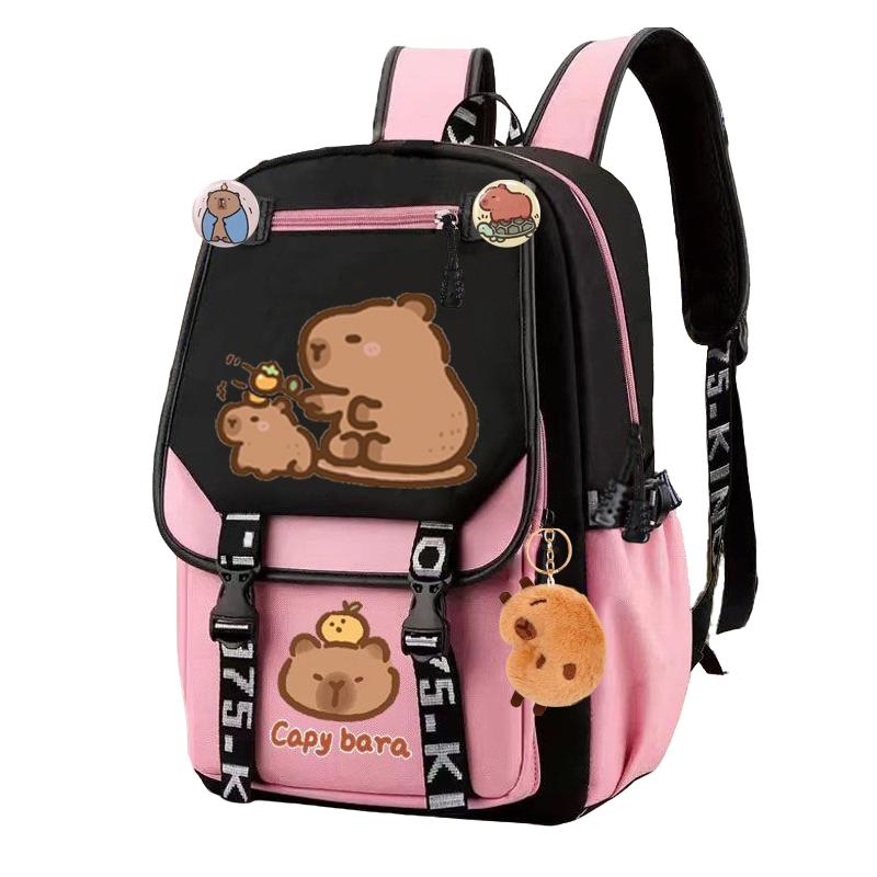

Новый школьный рюкзак Капибара для учеников 1-6 классов Большой вместимости Легкий Износостойкий Многофункциональный Рюкзак с защитой спины L