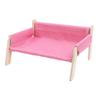 Pet Couch Bed Pine Wood Stylish Look Versatile Anxiety Relief Elevated Cat Dog Sofa Bed for Home Indoor