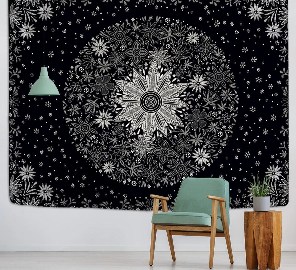 Indian Mandala Tapestry Wall Hanging Sandy Beach Throw Rug Blanket Camping Tent Travel Mattress Bohemian Sleeping Pad Tapestries
