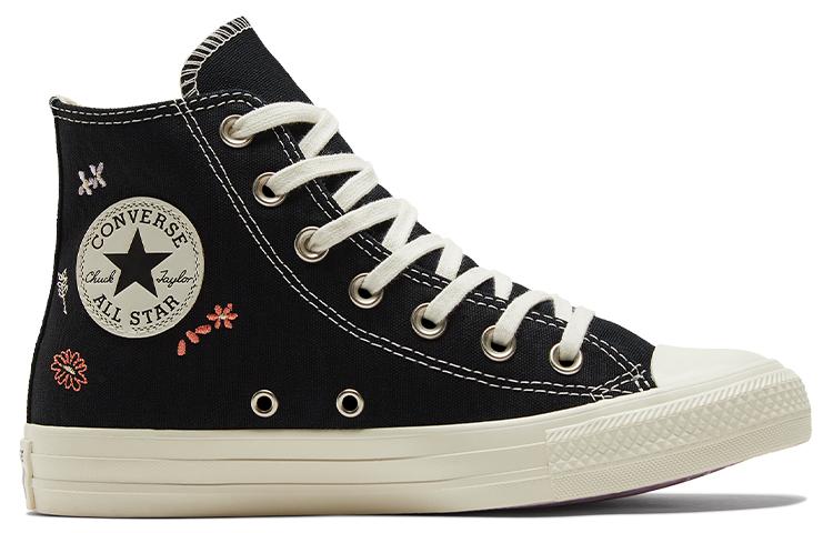 Chuck Taylor All Star Wmns Converse High 'Embroidered Floral - Black' Women's A01585C