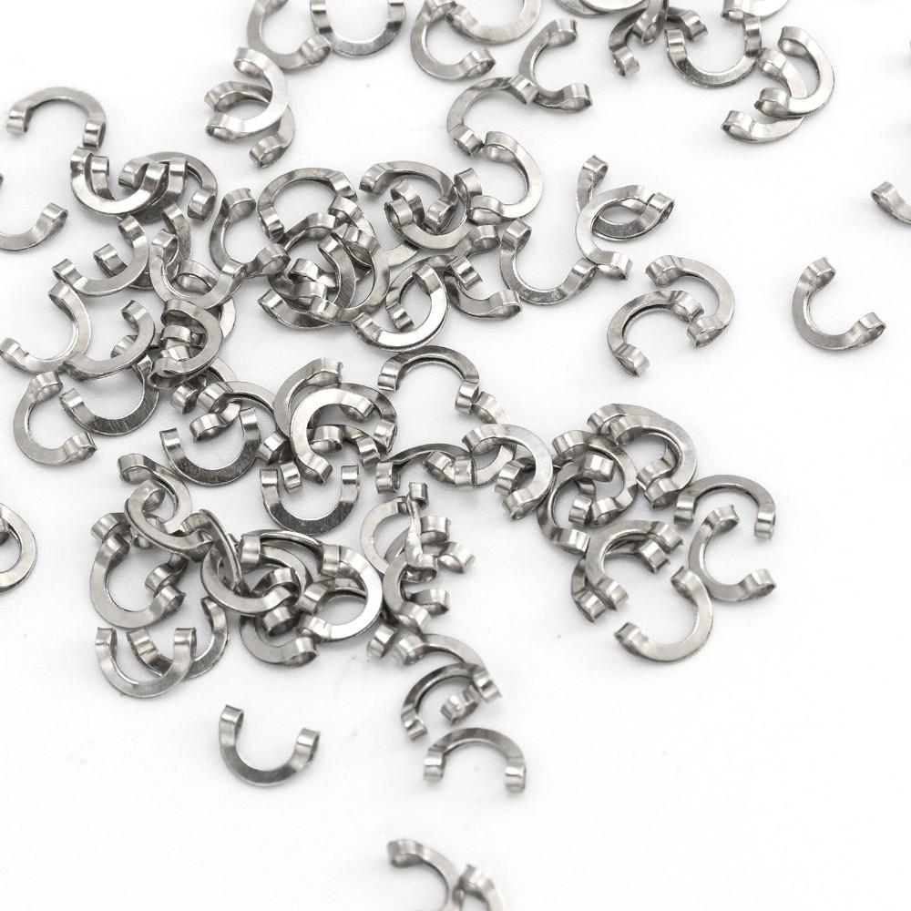 100 PCS Copper Material Fishing Clevis Irregular U-shaped Lure Making Accessories  Fishing Tackle