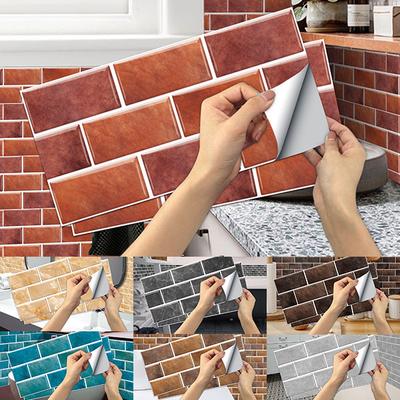 15cmx30cmx6cps Marmor selbstklebende Wandaufkleber Mosaik Tapete Küche Öl Aufkleber Badezimmer wasserdicht Fliesenaufkleber