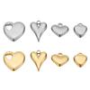 5pcs Stainless Steel Gold Color Classical Heart Charms Pendants DIY Jewelry Making Findings Women Necklace Bracelets Supplies