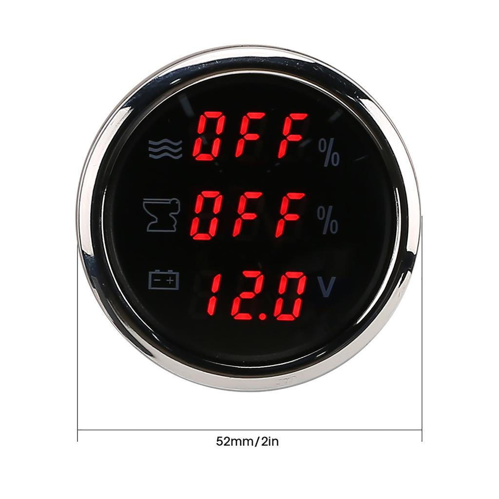 52MMCelsius2in 3‑In‑1 Water   Meter Sewage Gauge Voltage Instrument 0‑190 Ohm  EU Standard