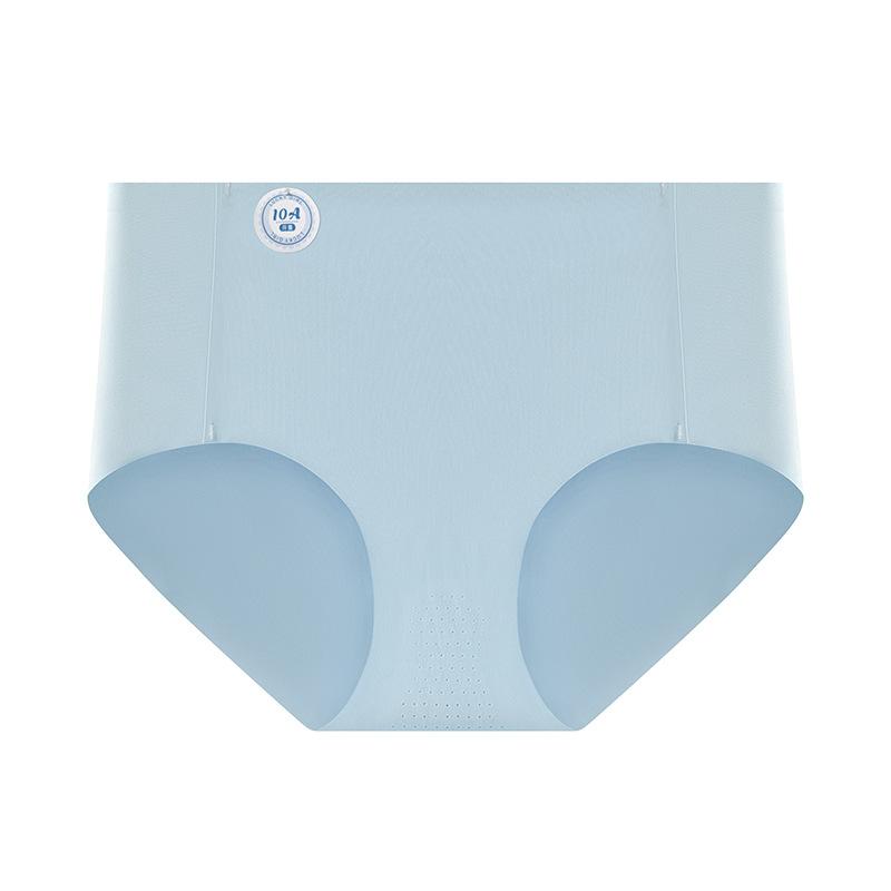 Women's Summer 10A Antibacterial Ice Silk Traceless Breathable Mid Waist Underwear