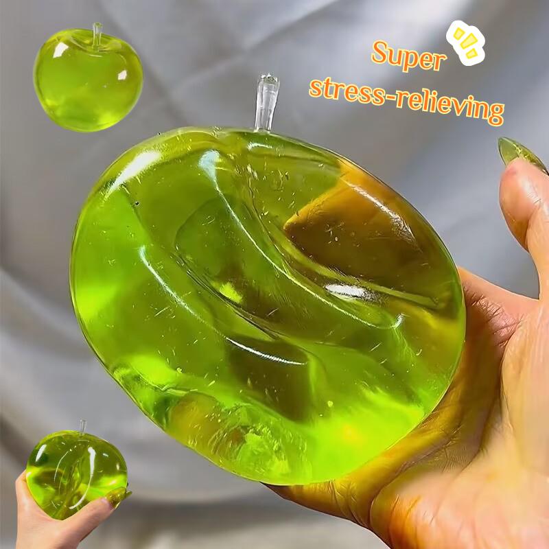 Portable Apple Shaped Stress Squeeze Ball Soft Squishy Slow Rebound Fidget Toy Emotional Vent Anti Stress Holiday Gift