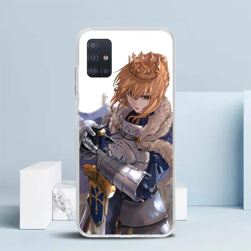 Fate Zero Stay Night Saber Phone Case For Samsung Galaxy A52 A32 A22 A12 A51 A50S A30S A10S Note 20 Ultra 10 S10 Plus A31 A20 A7