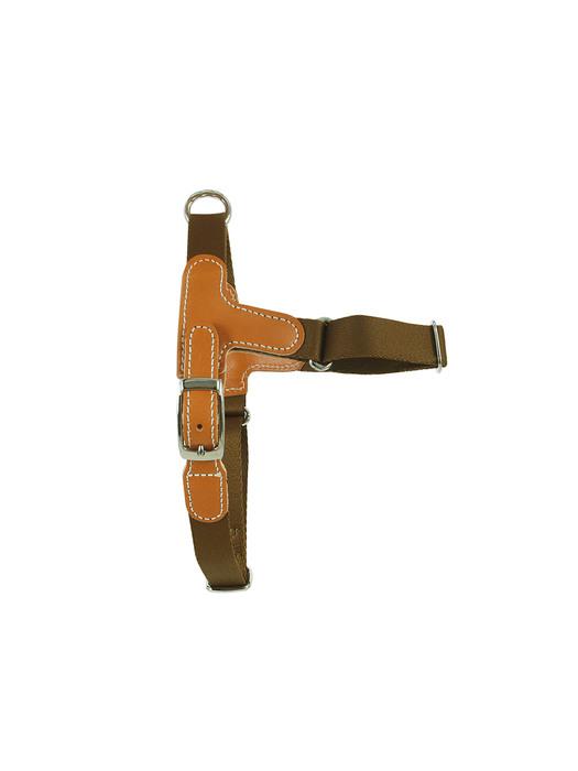 GOPE GOPE Nature Dog Harness TABR Leather_Tan Webbing_Brown