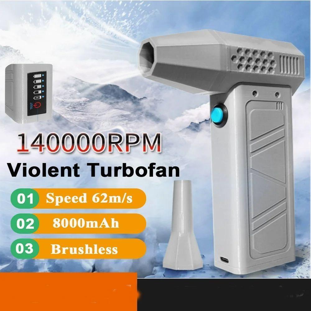140000RPM Turbo Jet Fan Power Display Blower Cleaner Portable Brushless Vacuum  Car Cleaning