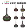 Remote-Controlled Wood Grain Aromatherapy Humidifier with Seven-Color LED Lamp