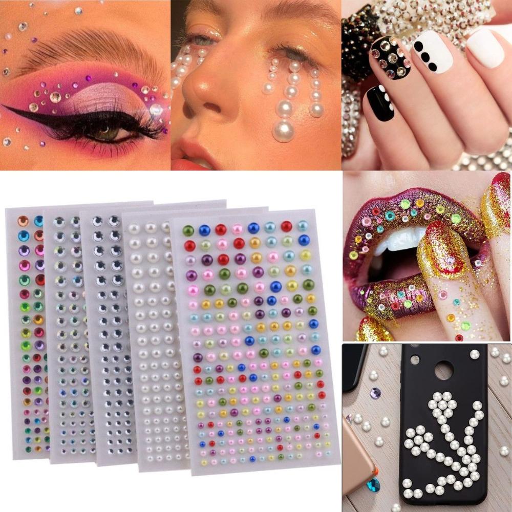 

3D наклейки для ногтей Стразы Наклейки DIY Украшения для ногтей Наклейки для лица Наклейки с жемчугом #4