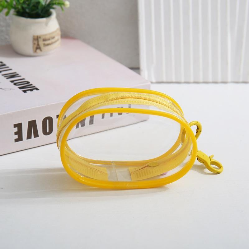 1pc Mini Storage Bag Transparent PVC Zipper Pouch Chargers Data Cables Earphones Jewelry Lightweight Portable Travel & Daily Use