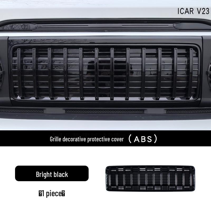 Chery ICAR V23 Headlight Eyebrows & Front Bumper Fog Light Protector with Fan