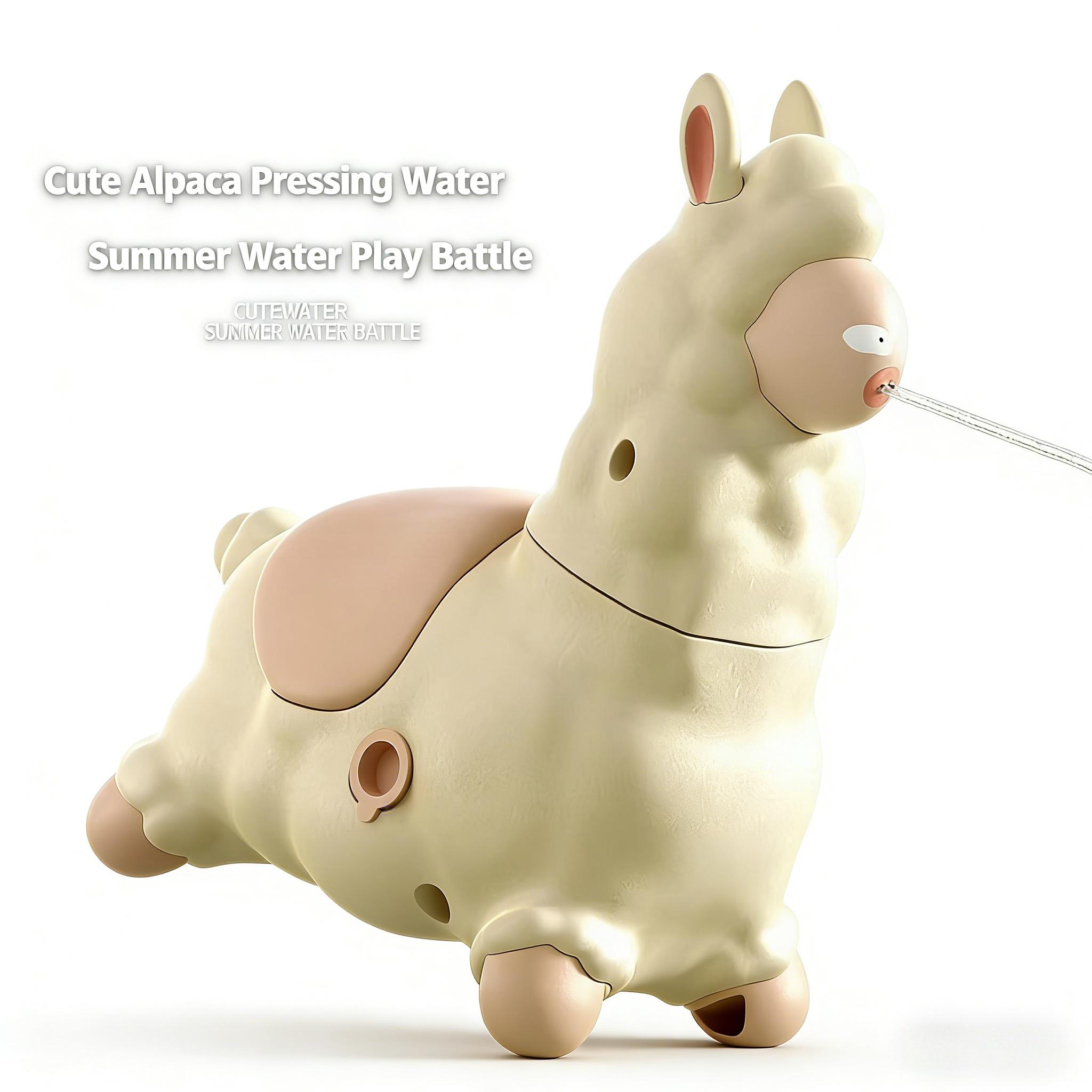 

Alpaca Water Toy Squirt Gun Manual Water Sprinkler with Head-Shaking Water Gun Outdoors Summer Beach Bathtub Water Play