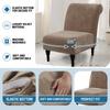 Velvet Accent Chair Covers High Stretch Armless Chair Covers for Living Room Luxury Thick Velvet Chair Slipcovers