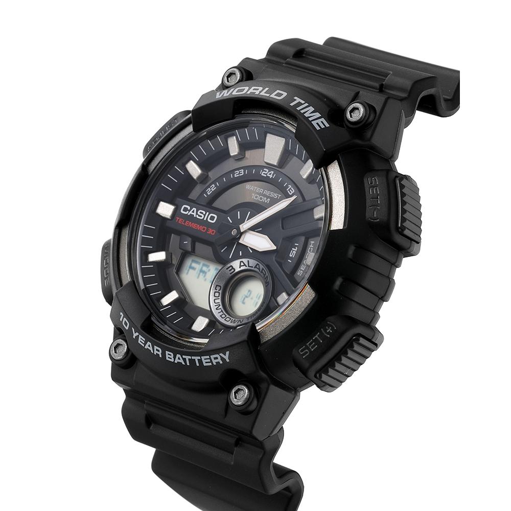 Casio Aeq 110w 1avdf  Aeq 110w 1a  Analog Digital SportS Soldier Telememo Herrenuhr aus Urethan