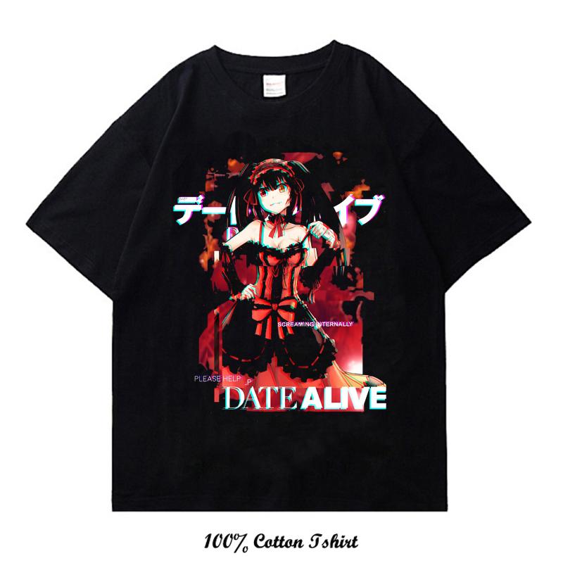 Nový letní styl ležérní tričko Elfen Lied nadměrné vintage pánské dámské s grafickým potiskem streetwear oblečení 100% bavlna topy trička