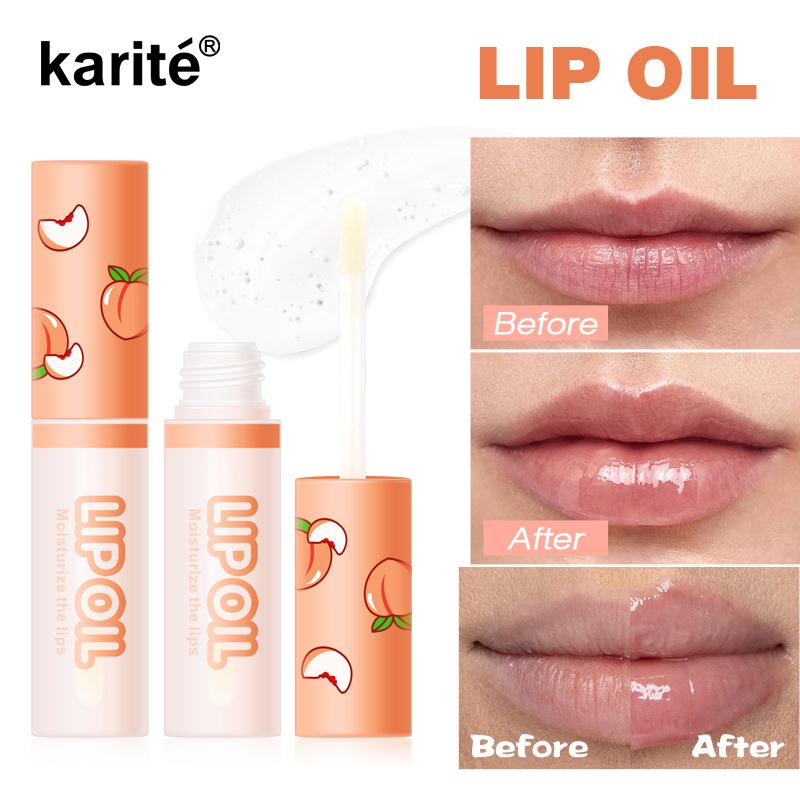 Kiss beauty peach lip gloss moisturizing beep lip transparent water gloss lip gloss glass lip non-stick cup lip gloss