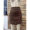 Fall Winter Women High Waist Corduroy Mini Skirt, Slim Fit A-line Pencil Bodycon Skirt