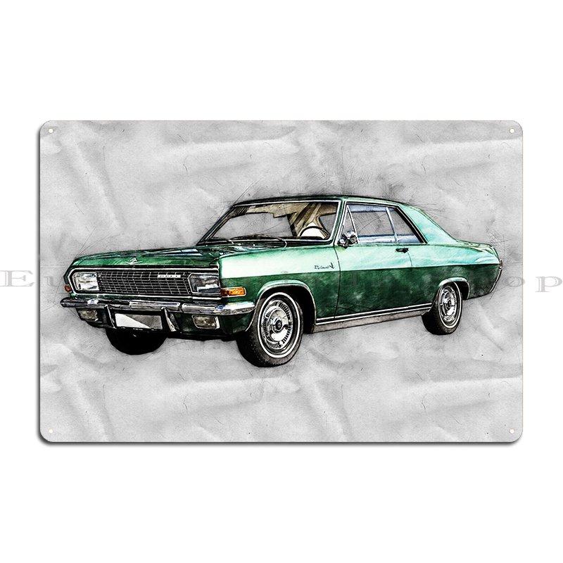 

1965 Opel Diplomat Metal Sign Garage Wall Cave Printed Club Personalized Tin Sign Poster 20x30cm（7.8x11.8inch）