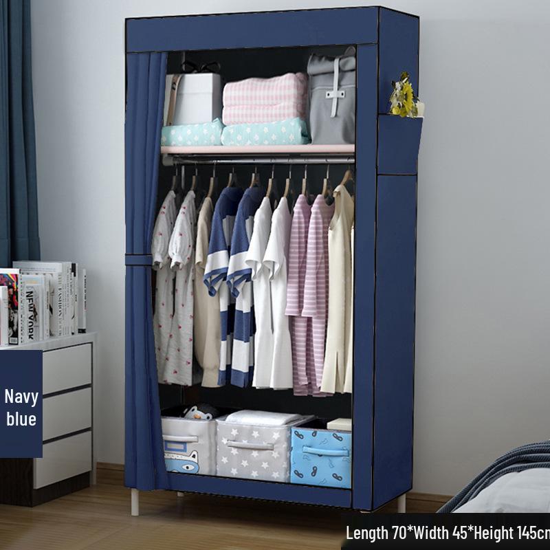 Space-Saving Modern Fabric Wardrobe for Adults and Children - Ideal for Dormitory and Bedroom Use.