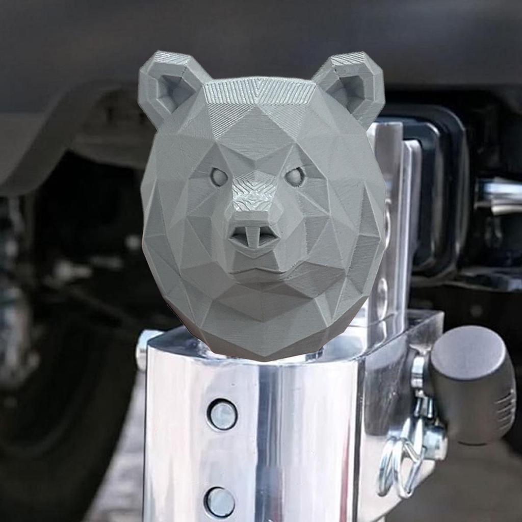 Trailer Hitch Cap Bear Head 2inch Trailer Hitch Plug Cover Car Accessories Cartoon Exterior For Towing Rv Trucks Boat Vehicles