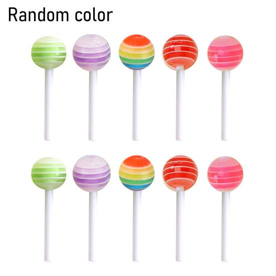 Mini Lollipop Dollhouse Accessories Colorful Resin Miniature Lollipop Decoration Realistic Candy Model for Crafts Fairy Garden Micro Landscape