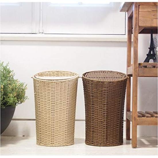 Tidorisangyou Trash Can with Lid White Paper Trash Can 22.5X22.5XH35cm CH-402WH