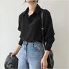 Women Shirt Classic Chiffon Blouse Loose Long Sleeve Shirt Lady Simple Style Tops Female Clothes Blusas
