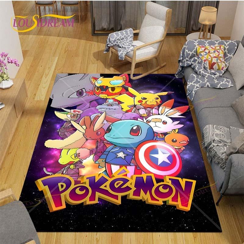 Χαλί Pokemon Χαλί Anime Παιδικά Χαλιά Σαλόνι Τραπεζάκι τσαγιού Χαλί Υπνοδωματίου Πλενόμενα Χαλιά Δαπέδου Χαλί Οικιακής Χρήσης Χαριτωμένο Χαλί