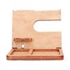 Wood Phone Docking Station Key Holder Desktop Storage Organizer Surface Polishing Treatment Watch Glasses Stand