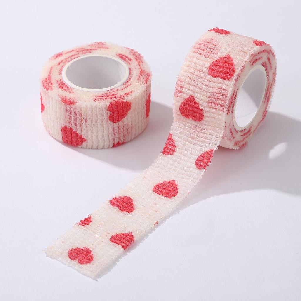 Cute Cartoon Elastic Finger Bandage - Non-woven, Self-adhesive, Durable Student Anti-Wear Wrap