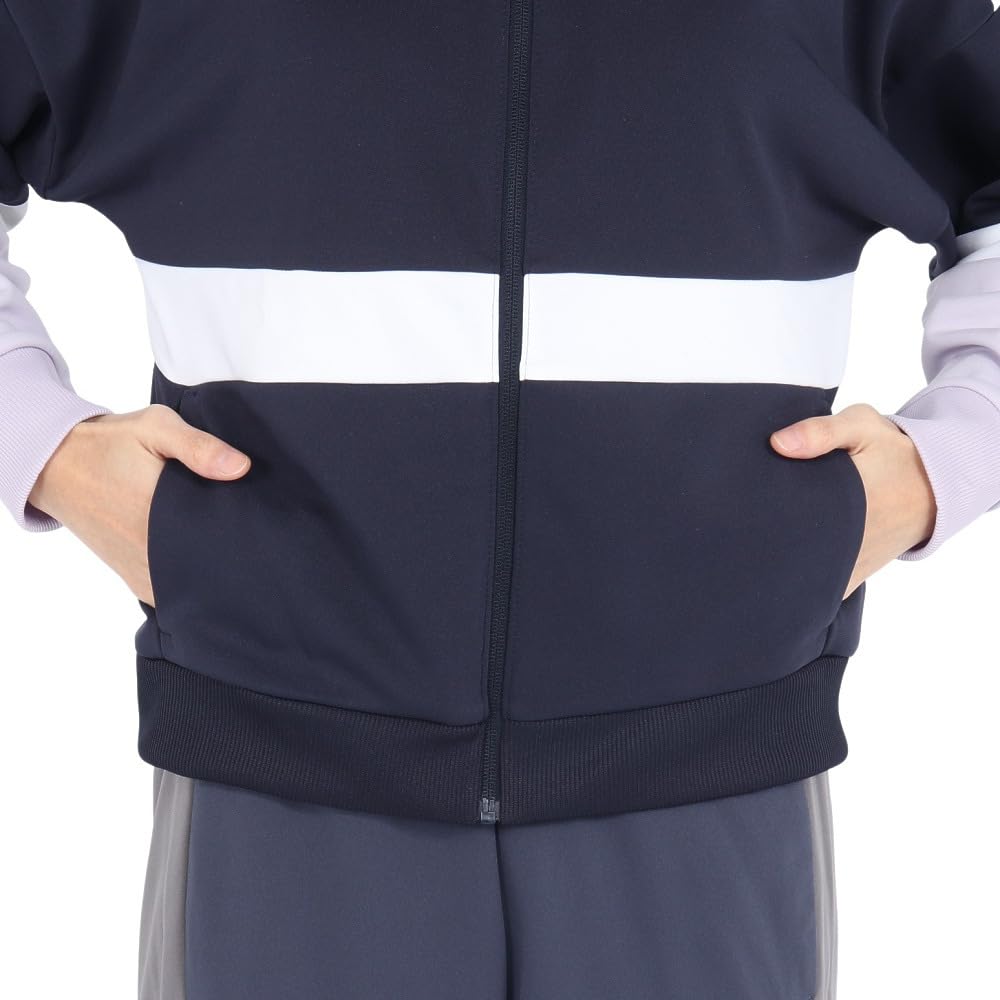 Adidas KTX55 Team Track Top in Legend Dawn Size L Women's Ink/Silver (JG8140),