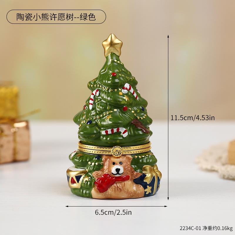 Creative Christmas Gifts Mini Cute Animals Christmas Tree Tabletop Ornaments Santa Claus Decorative Gifts