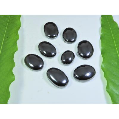 353 Karat. Doğal Hematit Oval Kabaşon Serbest Değerli Taş 8 Adet Lot 14X18-17X25MM A-311