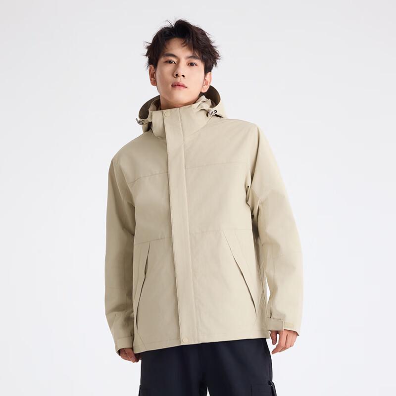 Fengxun Unisex 3-in-1 Detachable Fleece Lined Outdoor Jacket 3XL