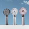 Transparent Handheld High-Speed Fan USB Student Outdoor Rechargeable Portable Adjustable Strong Wind Power Convenient Small Fans