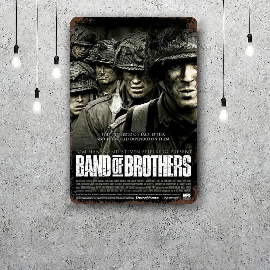 Band of Brothers Classic Poster Rusty Metal Plaque Retro Decorative Plate Bar Man Cave Garage Club Metal Sign Wall Decoration
