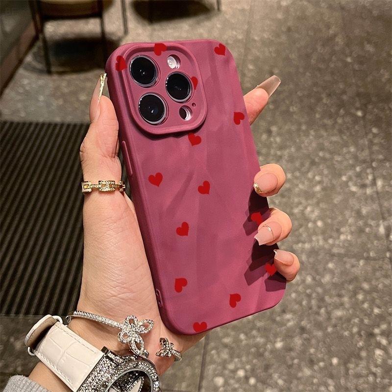 The new love is suitable for iphone17pro mobile phone case Apple 1514 foreign trade 13promax trend 16x